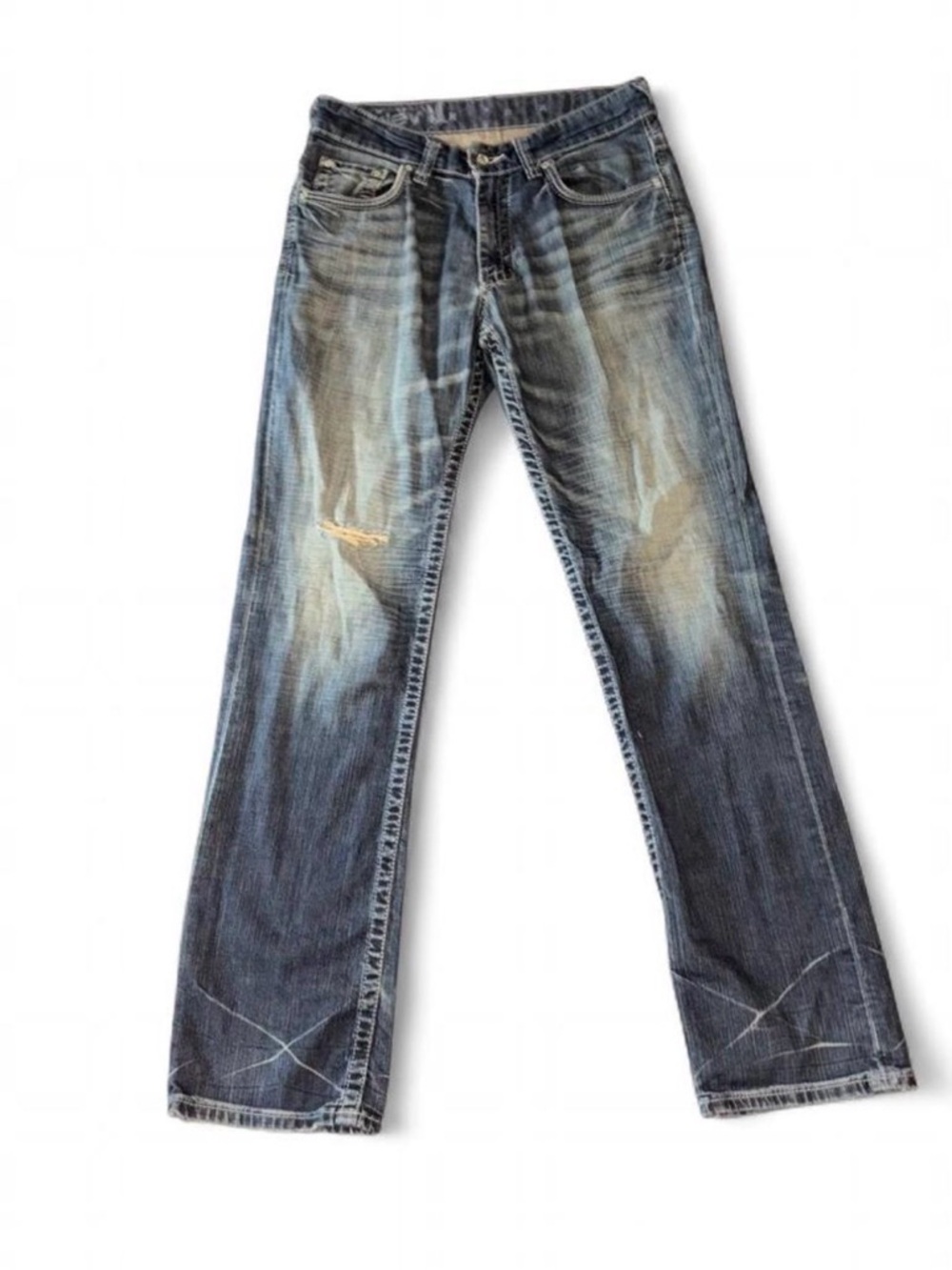 Hurley Men's Faded Blue Bootcut Jeans